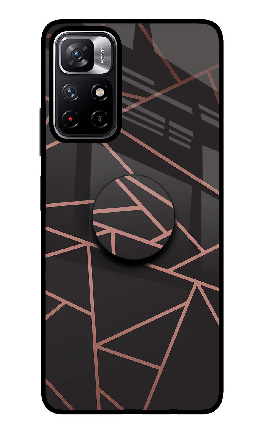 Geometric Pattern Poco M4 Pro 5G Pop Case, Glass case