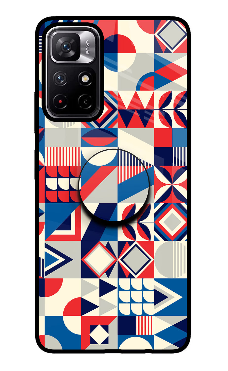 Colorful Pattern Poco M4 Pro 5G Pop Case, Glass case