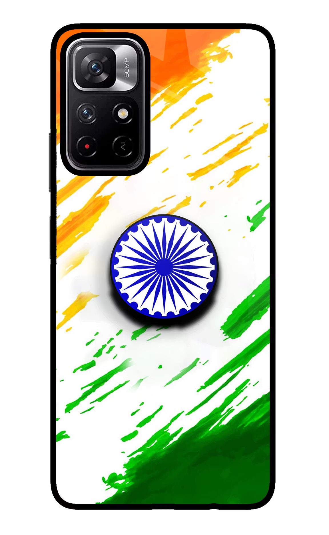 Indian Flag Ashoka Chakra Poco M4 Pro 5G Pop Case by Casekaro