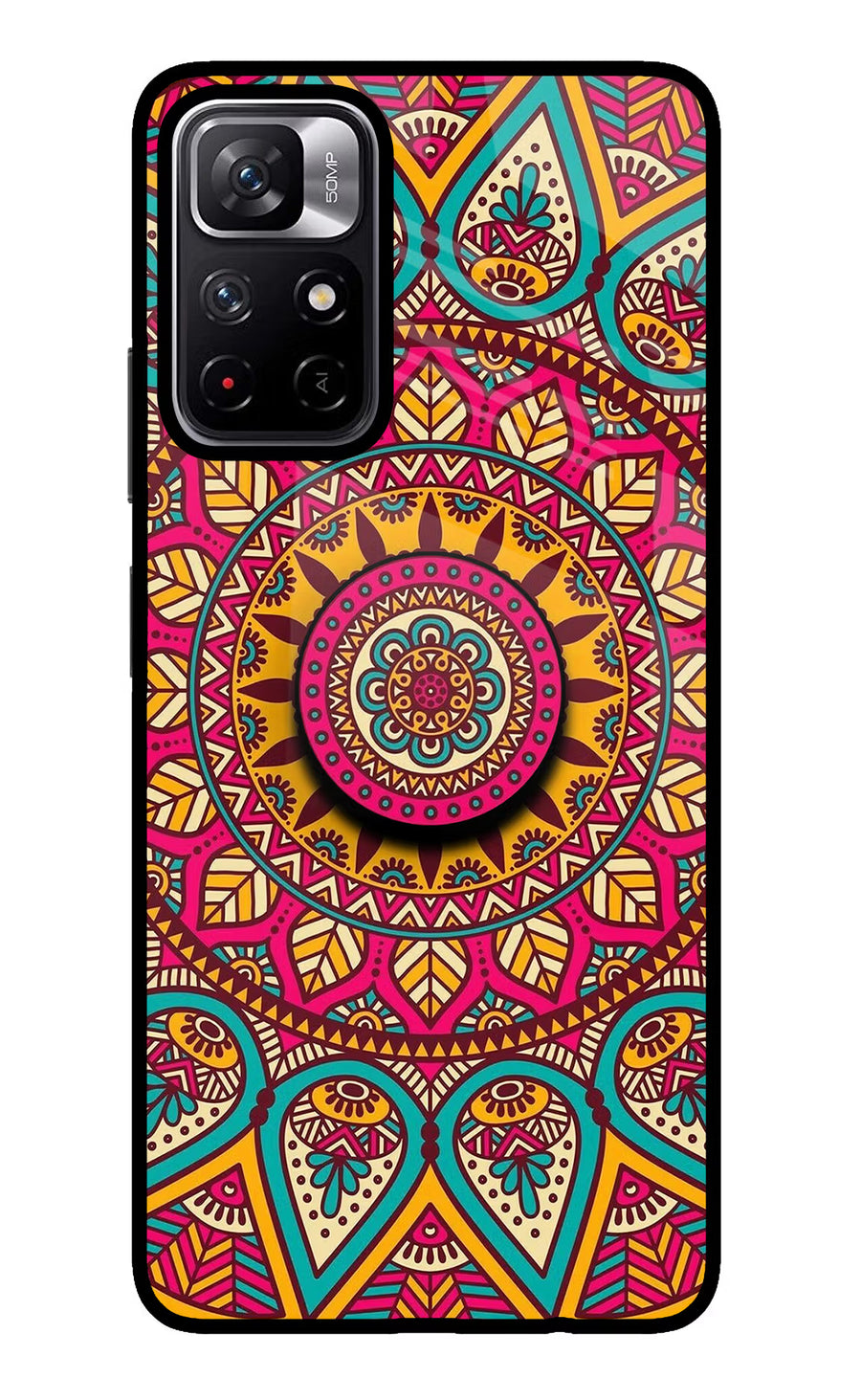 Mandala Poco M4 Pro 5G Pop Case, Glass case