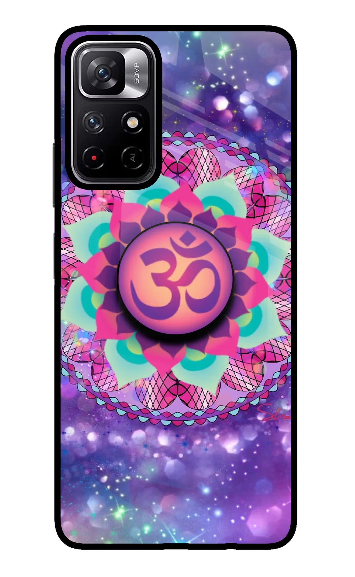 Om Purple Poco M4 Pro 5G Pop Case by Casekaro