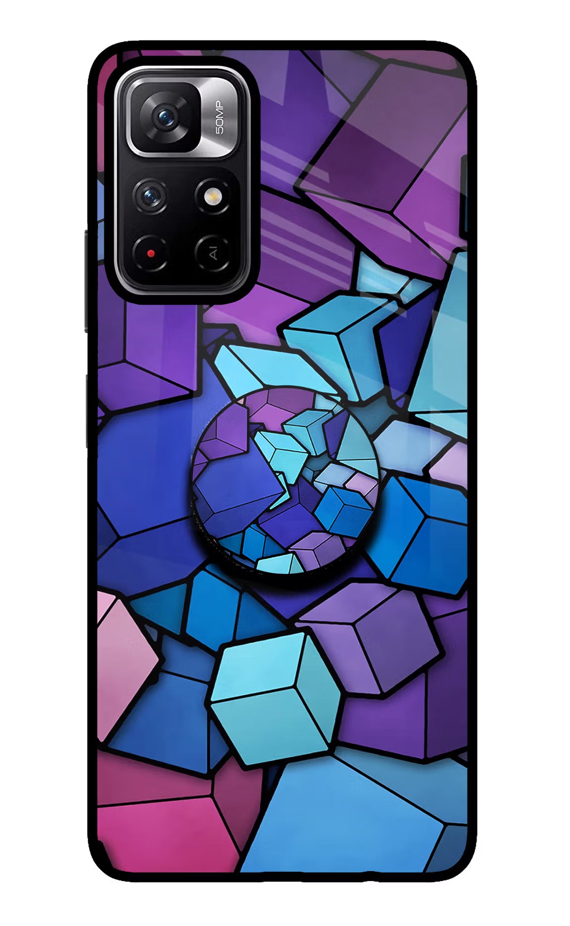 Cubic Abstract Poco M4 Pro 5G Pop Case by Casekaro