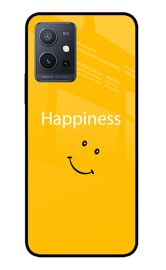 Happiness With Smiley IQOO Z6 5G (not 44W) Glass Case