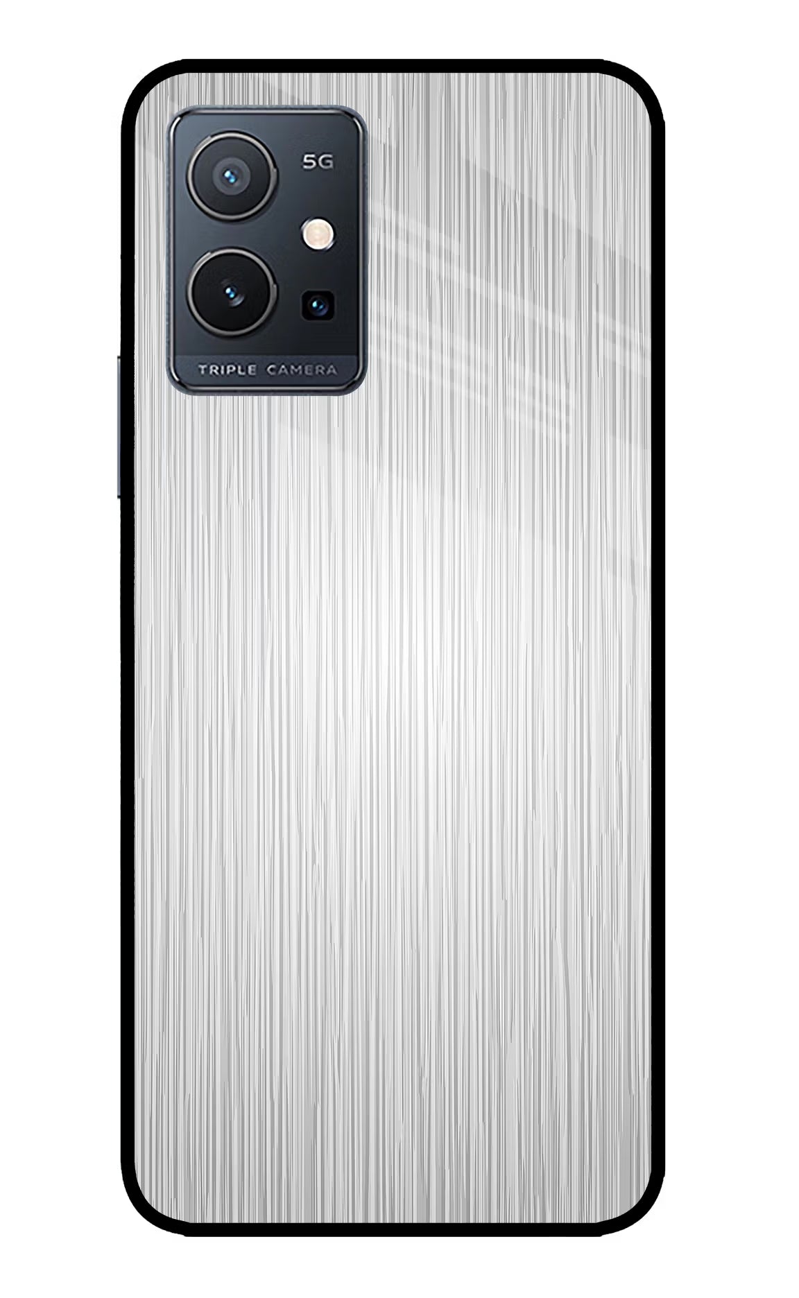 Wooden Grey Texture IQOO Z6 5G (not 44W) Glass Case Back Cover by Casekaro