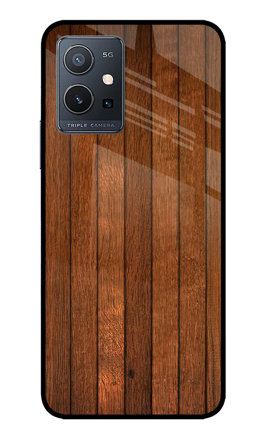 Wooden Artwork Bands IQOO Z6 5G (not 44W) Glass Case