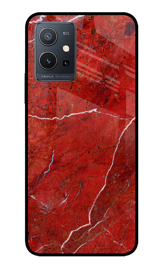 Red Marble Design IQOO Z6 5G (not 44W) Glass Case