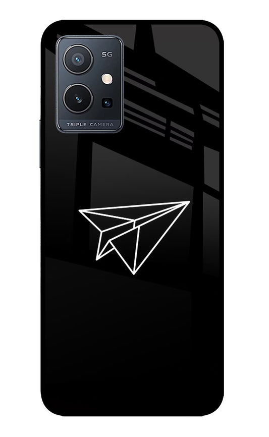 Paper Plane White IQOO Z6 5G (not 44W) Glass Case