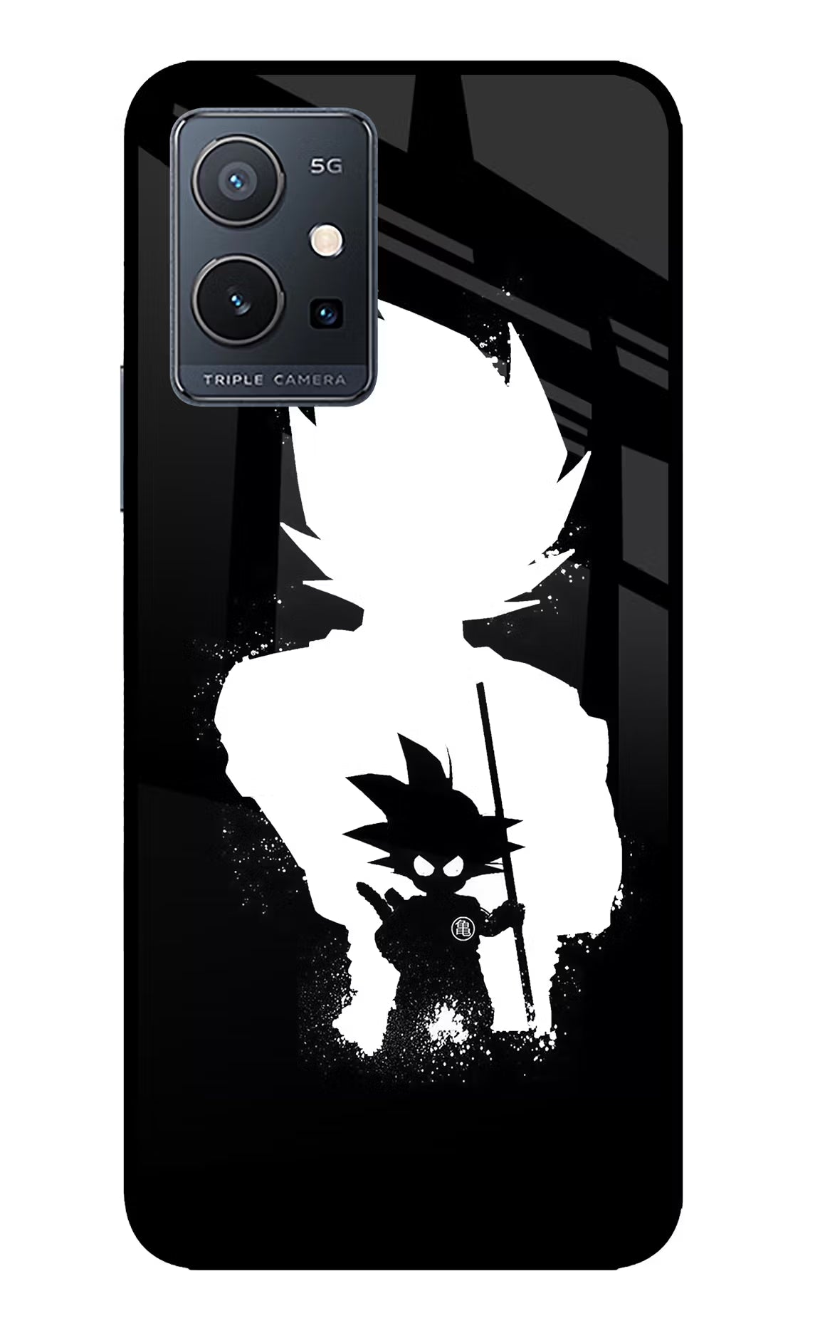 Goku Shadow IQOO Z6 5G (not 44W) Glass Case Back Cover by Casekaro