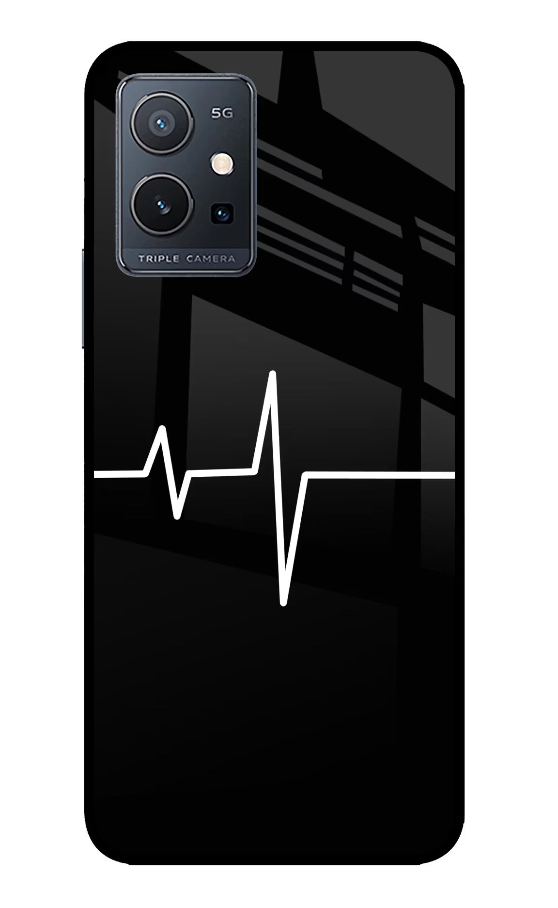 Heart Beats IQOO Z6 5G (not 44W) Glass Case Back Cover by Casekaro