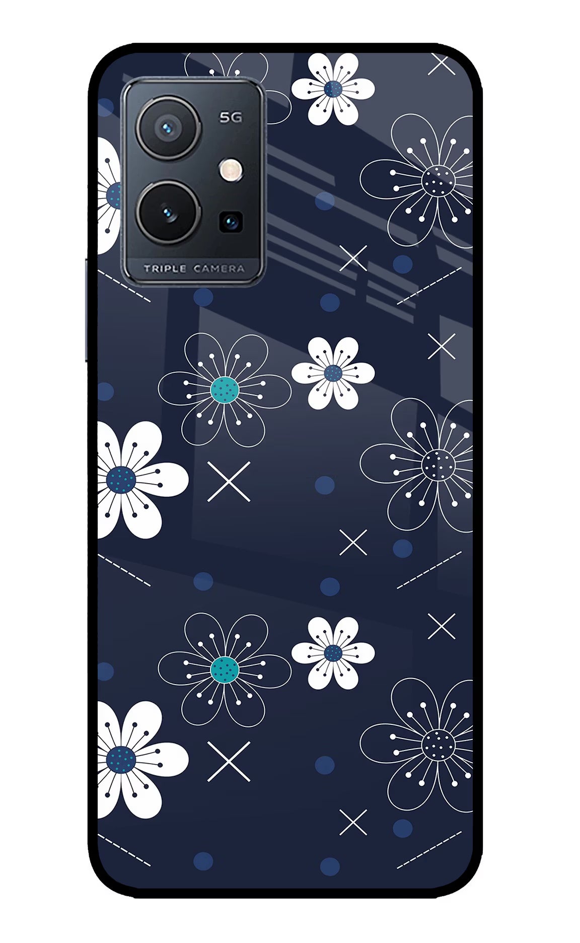 Flowers IQOO Z6 5G (not 44W) Glass Case