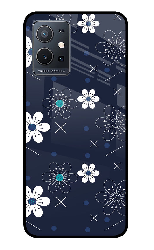 Flowers IQOO Z6 5G (not 44W) Glass Case