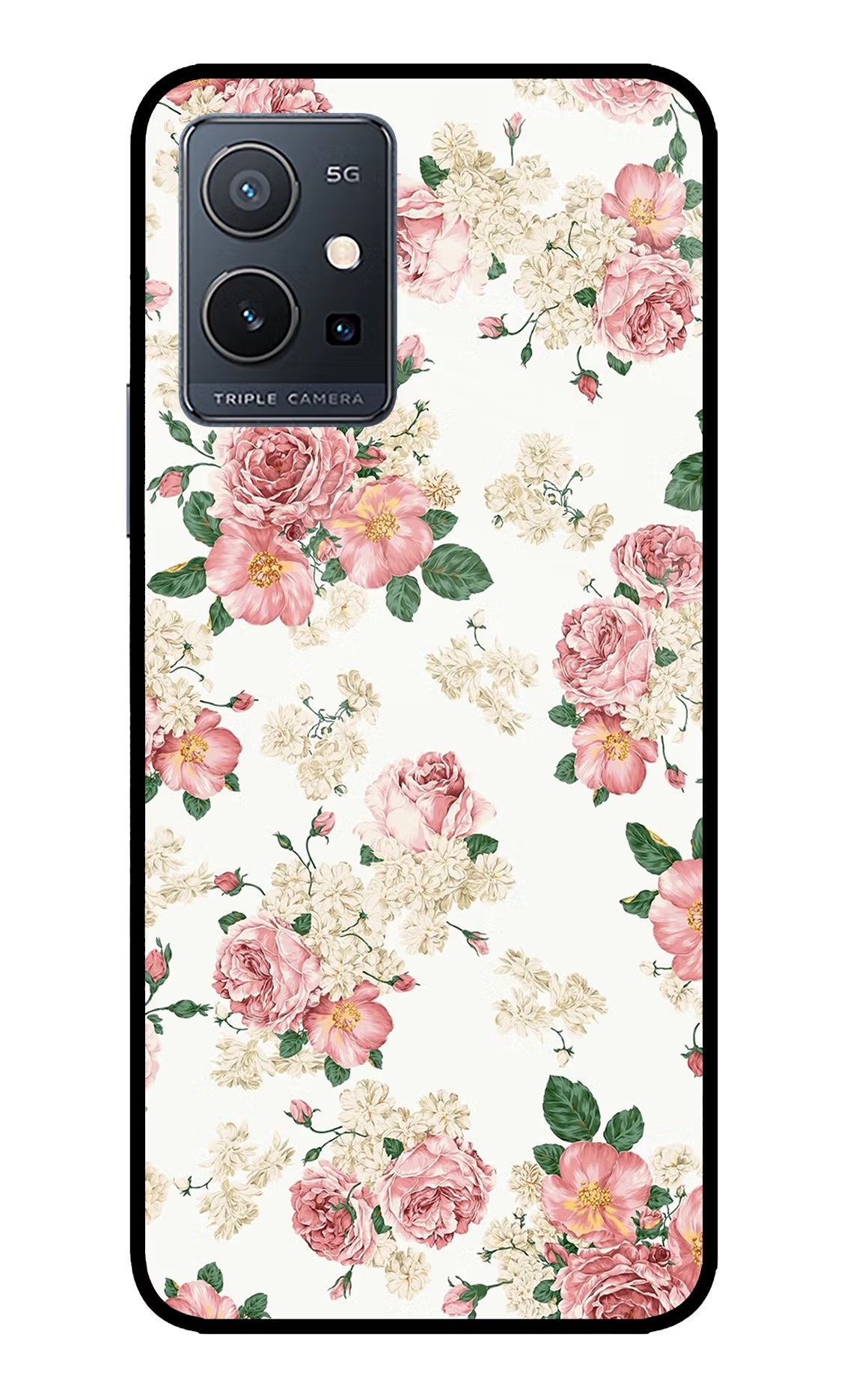 Flowers IQOO Z6 5G (not 44W) Glass Case