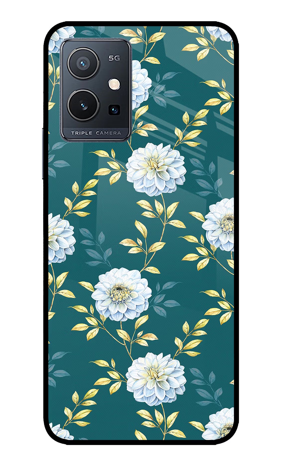 Flowers IQOO Z6 5G (not 44W) Glass Case