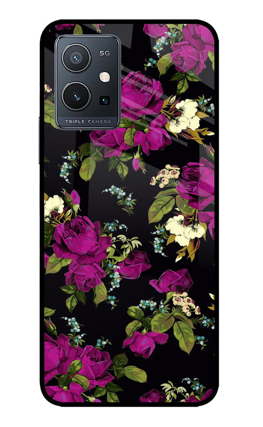 Flowers IQOO Z6 5G (not 44W) Glass Case