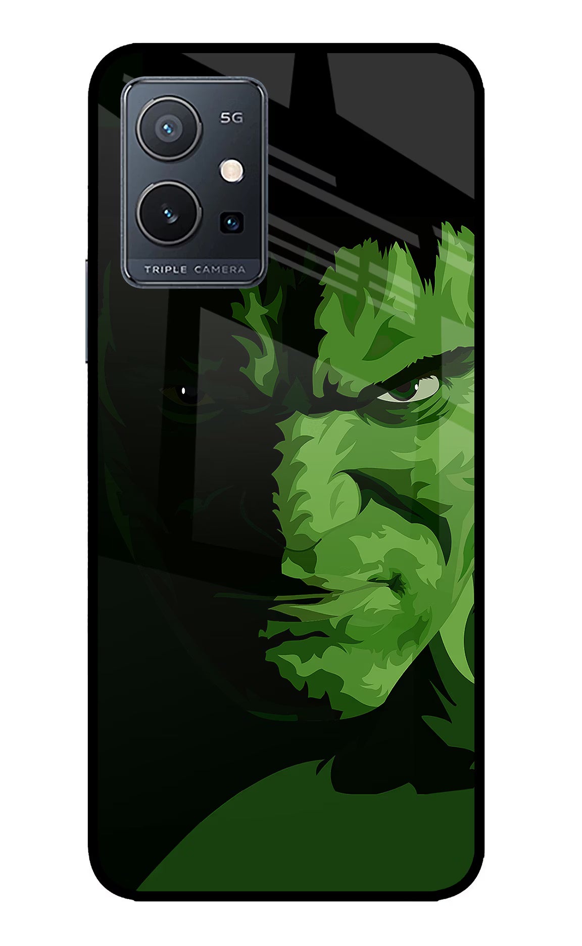 HULK IQOO Z6 5G (not 44W) Glass Case Back Cover by Casekaro