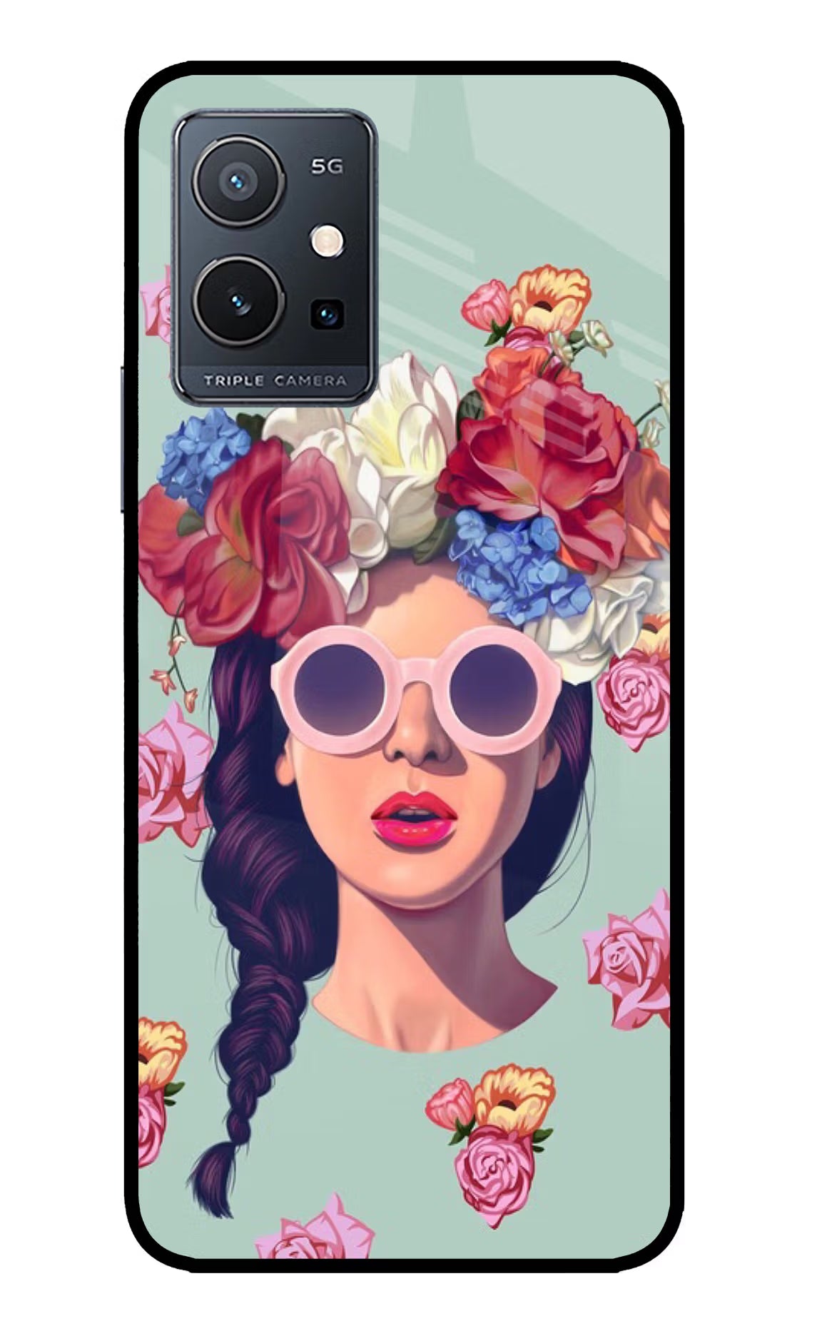 Pretty Girl IQOO Z6 5G (not 44W) Glass Case Back Cover by Casekaro