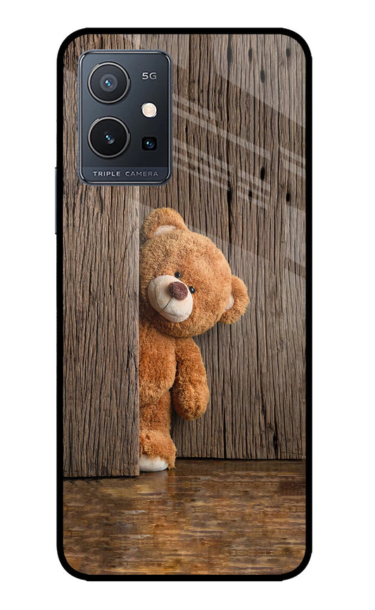 Teddy Wooden IQOO Z6 5G (not 44W) Glass Case