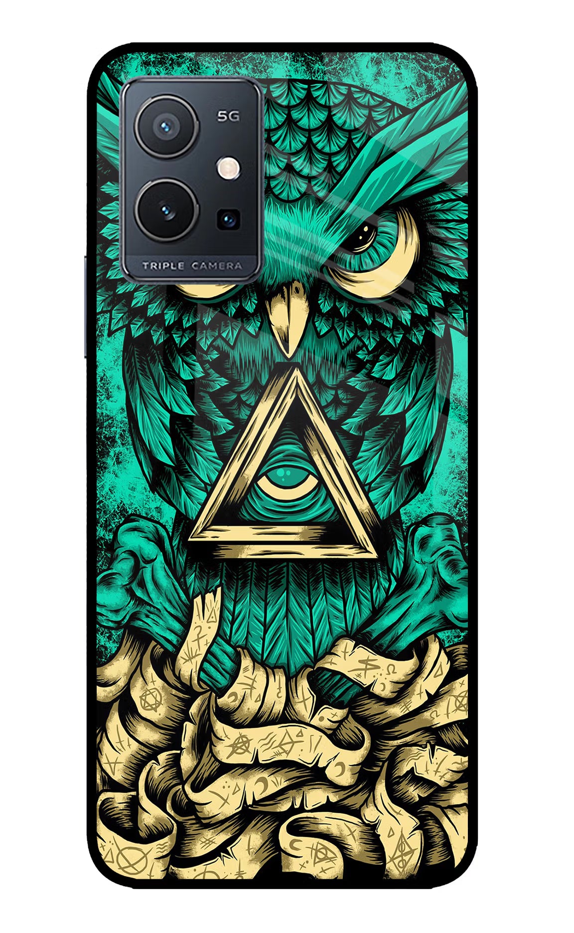 Green Owl IQOO Z6 5G (not 44W) Glass Case