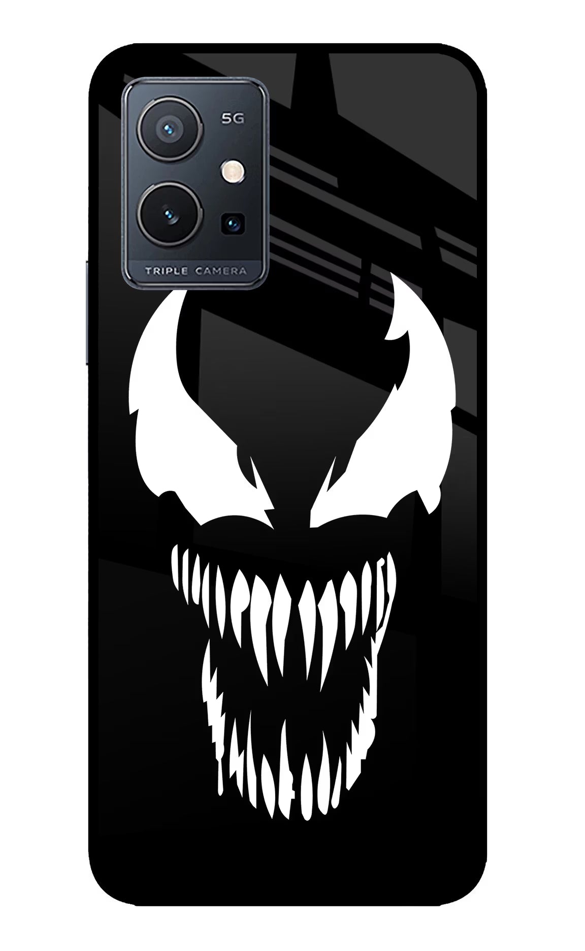 Venom IQOO Z6 5G (not 44W) Glass Case Back Cover by Casekaro