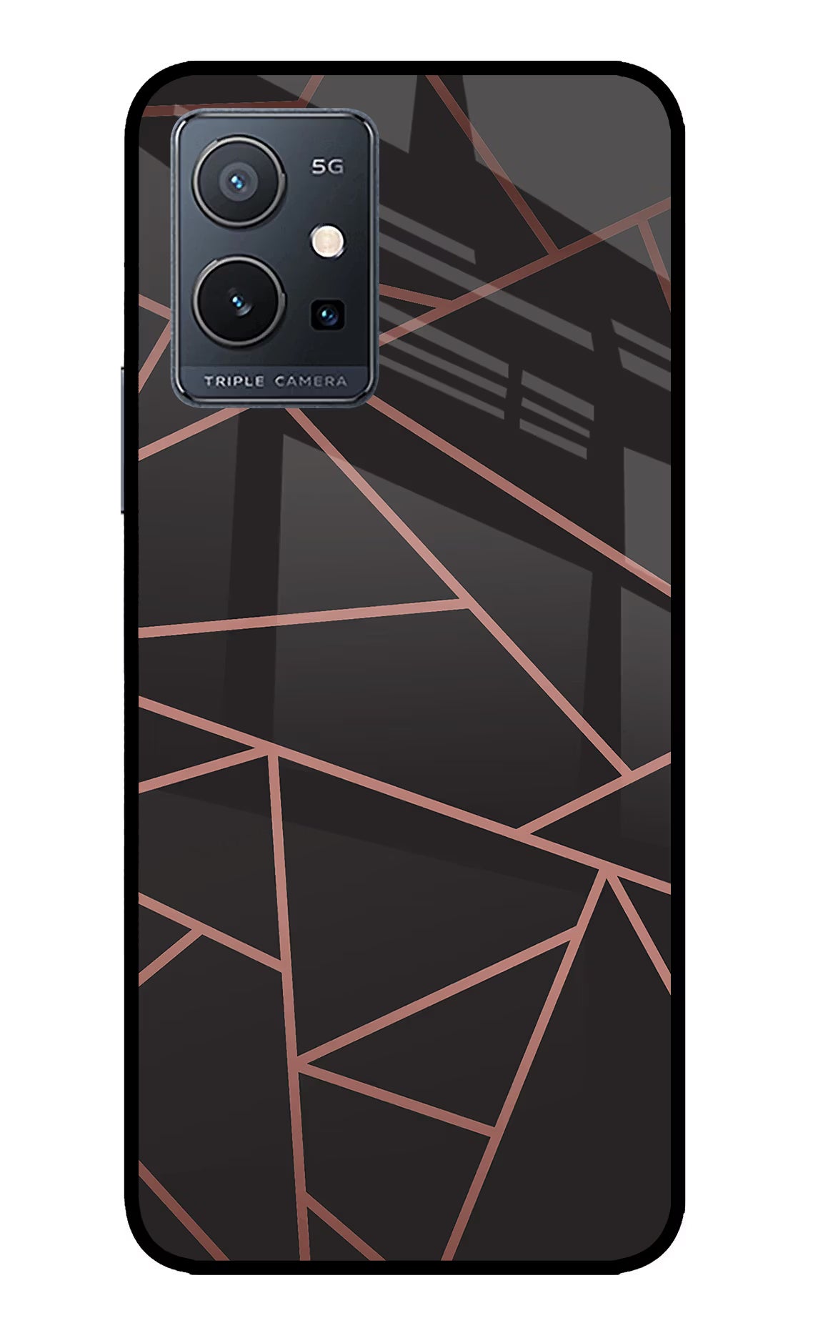 Geometric Pattern IQOO Z6 5G (not 44W) Glass Case Back Cover by Casekaro