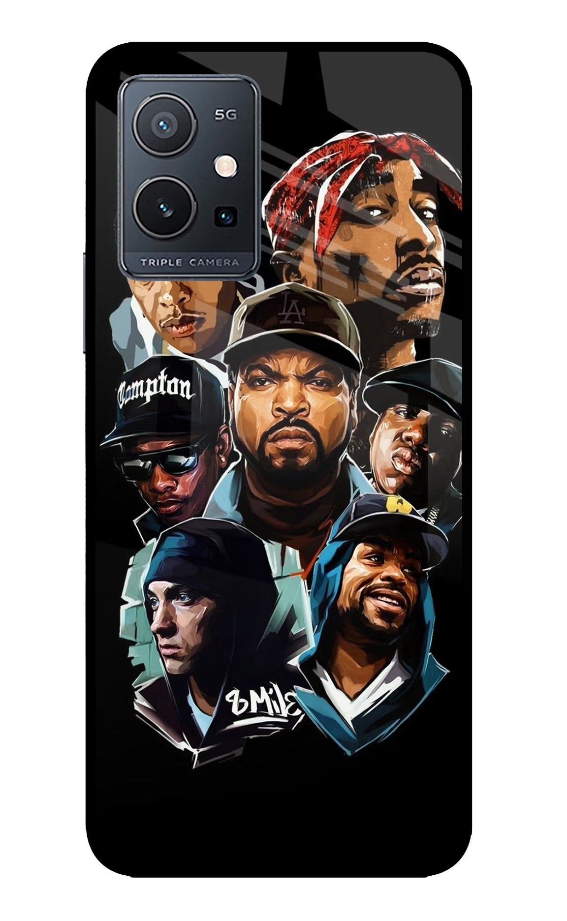 Rappers IQOO Z6 5G (not 44W) Glass Case Back Cover by Casekaro