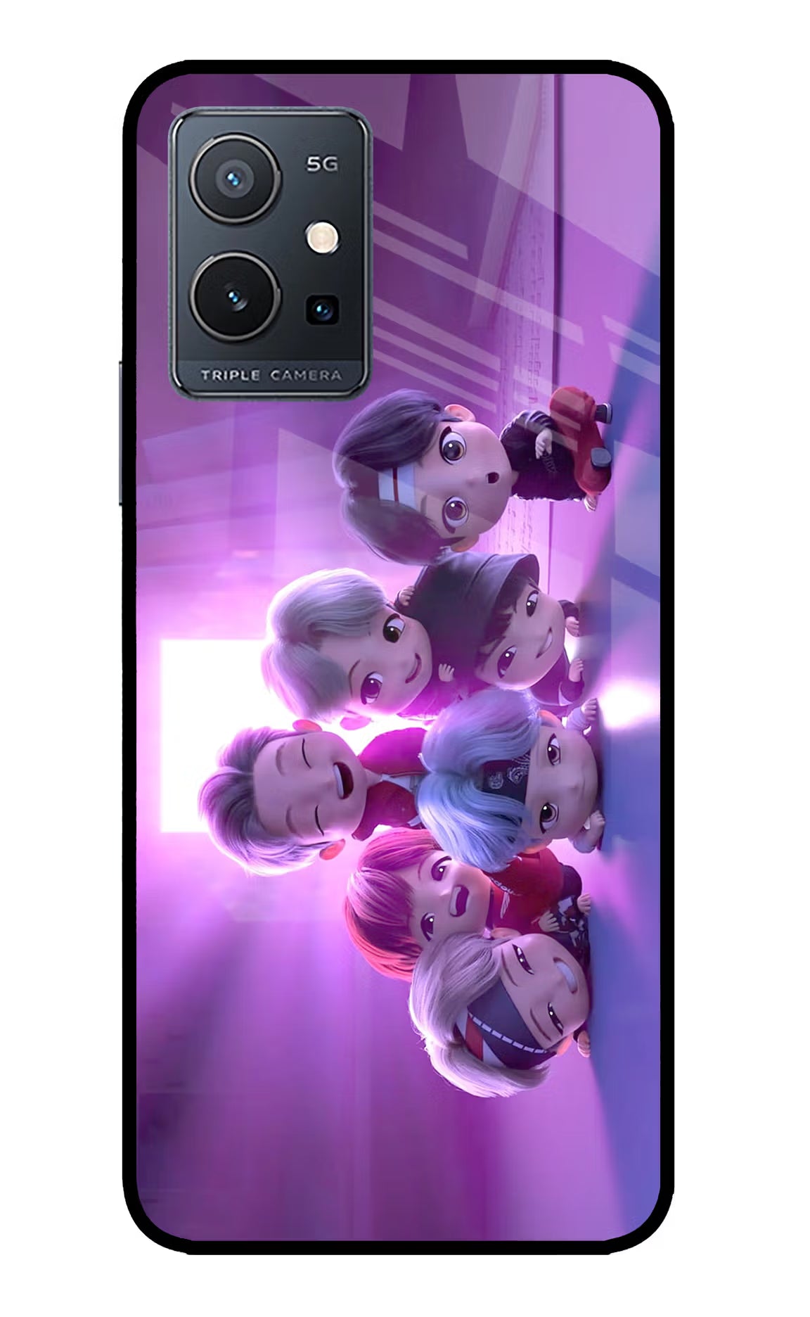 BTS Chibi IQOO Z6 5G (not 44W) Glass Case
