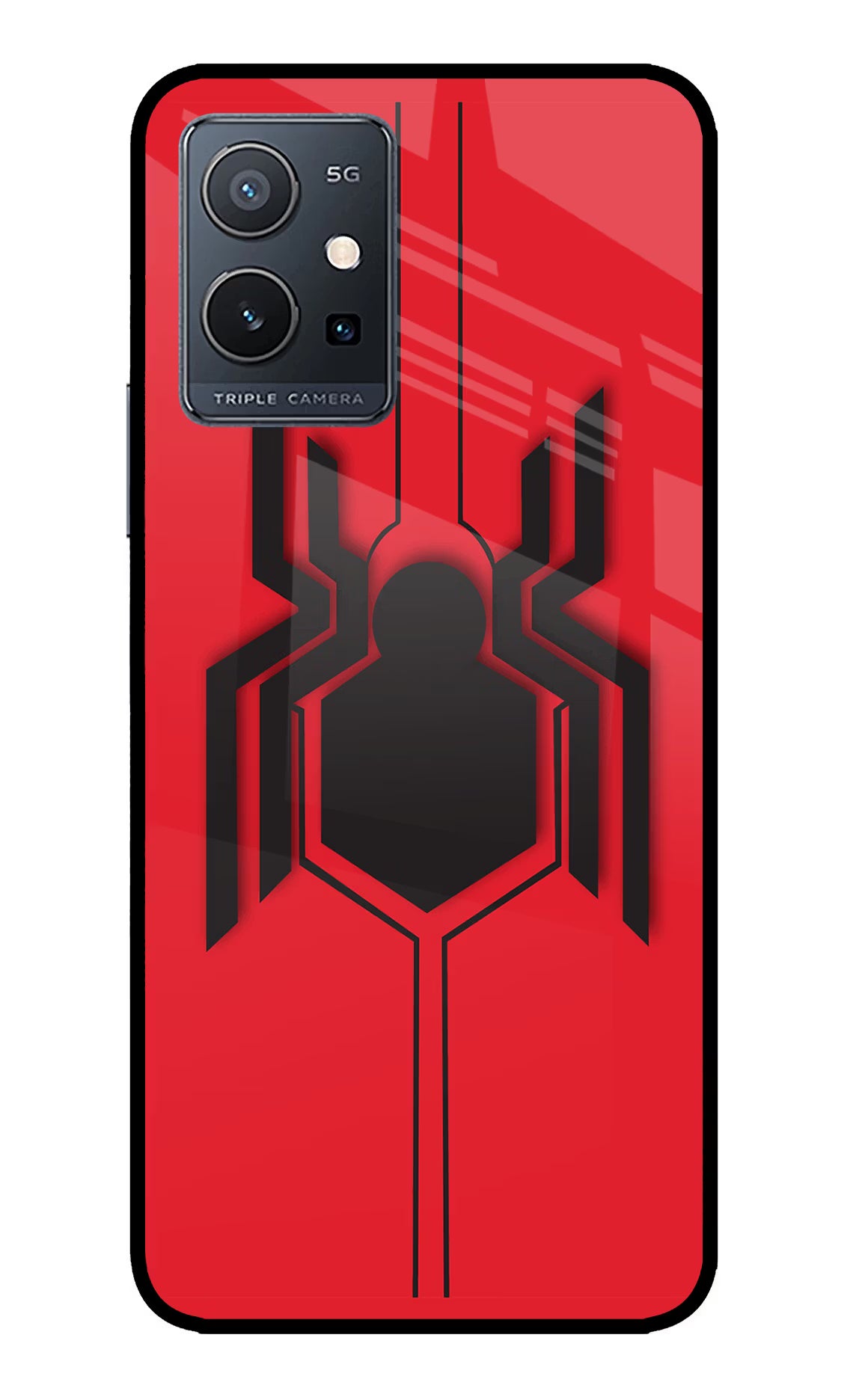 Spider IQOO Z6 5G (not 44W) Glass Case Back Cover by Casekaro