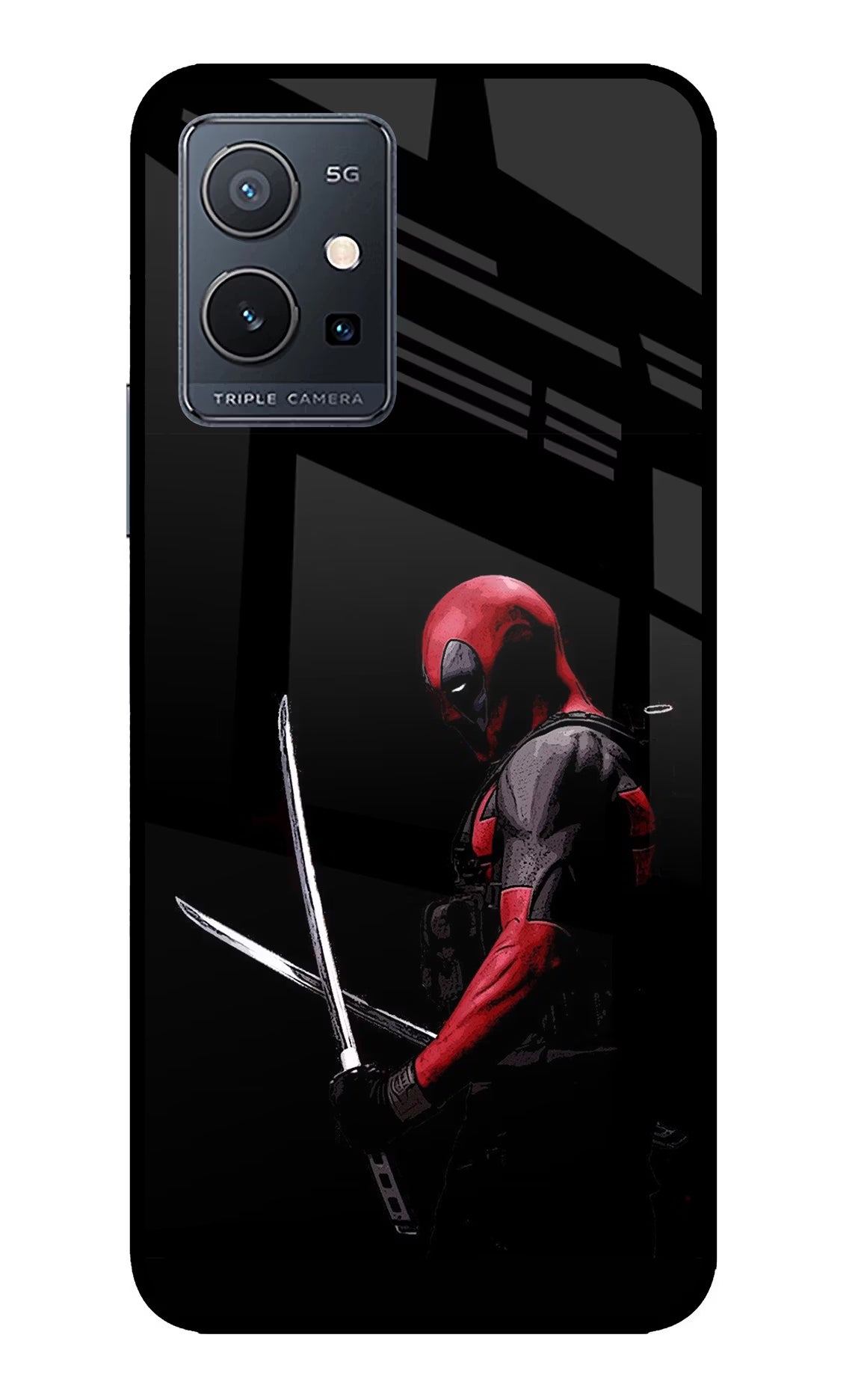 Deadpool IQOO Z6 5G (not 44W) Glass Case Back Cover by Casekaro