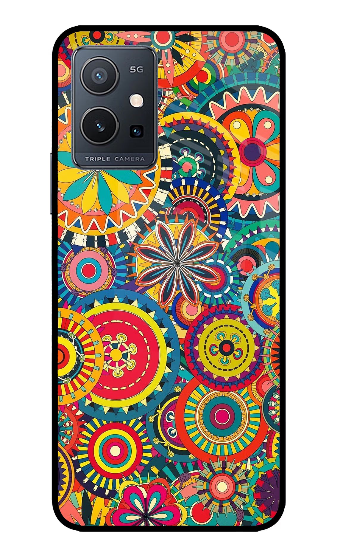 Gol Gol Art IQOO Z6 5G (not 44W) Glass Case Back Cover by Casekaro