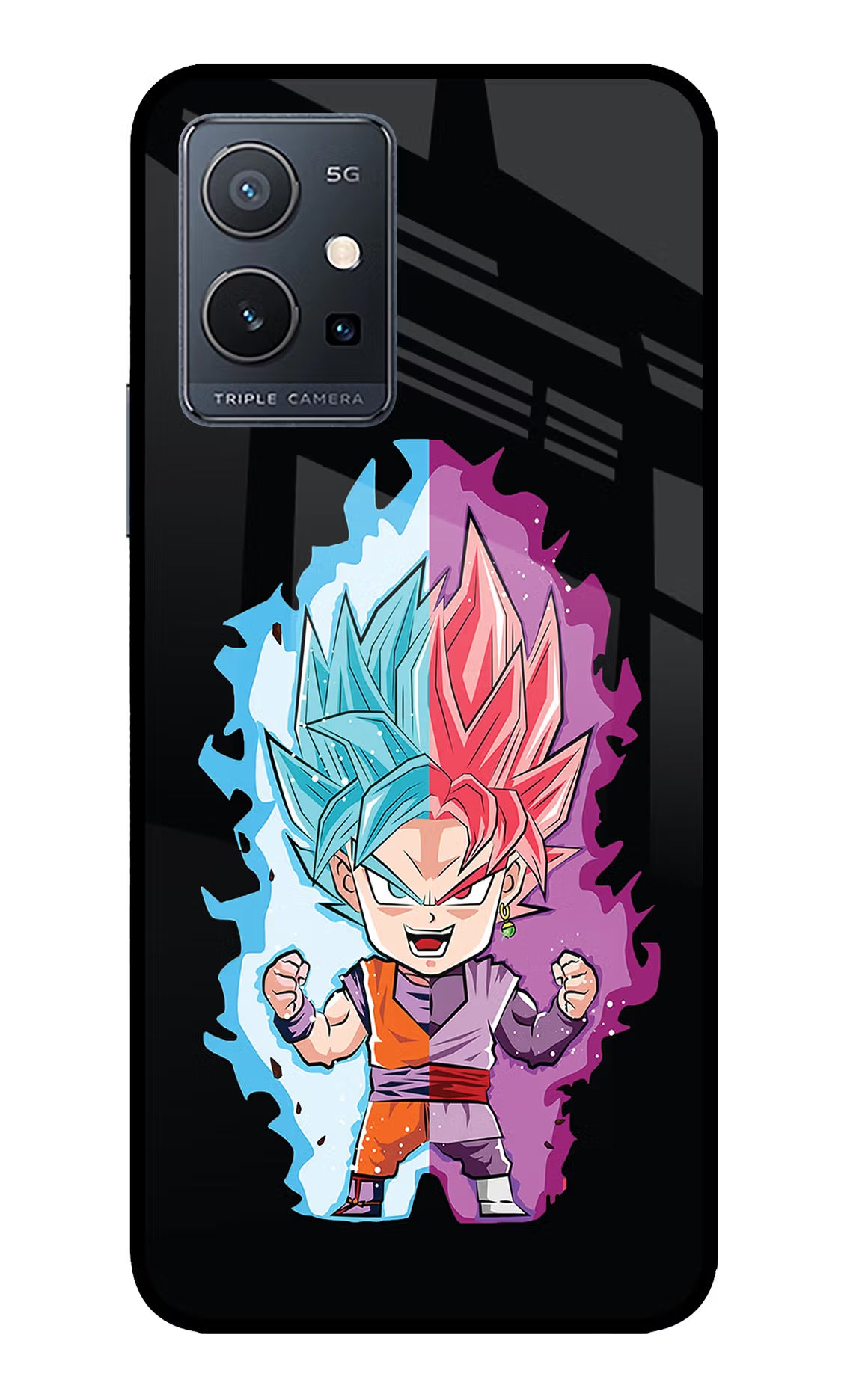 Chota Goku IQOO Z6 5G (not 44W) Glass Case Back Cover by Casekaro