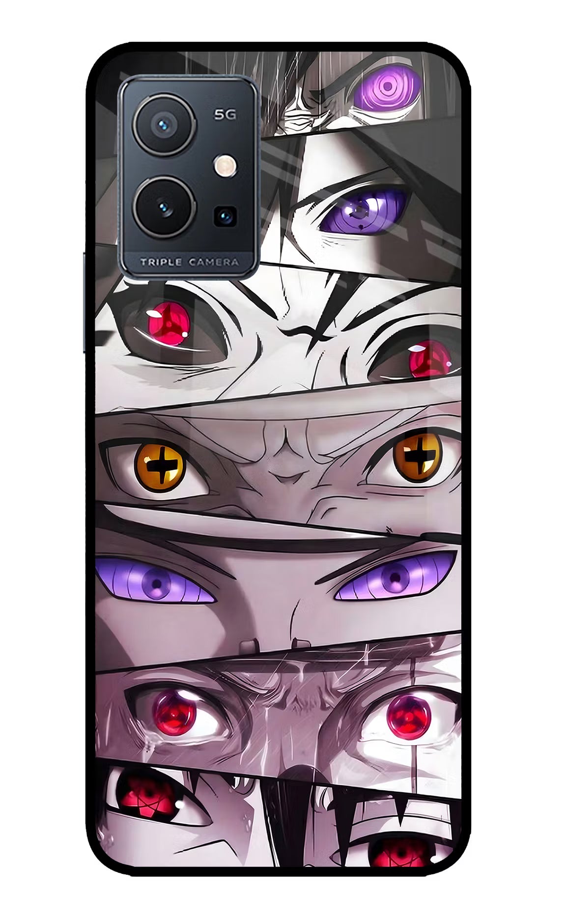 Naruto Anime IQOO Z6 5G (not 44W) Glass Case Back Cover by Casekaro