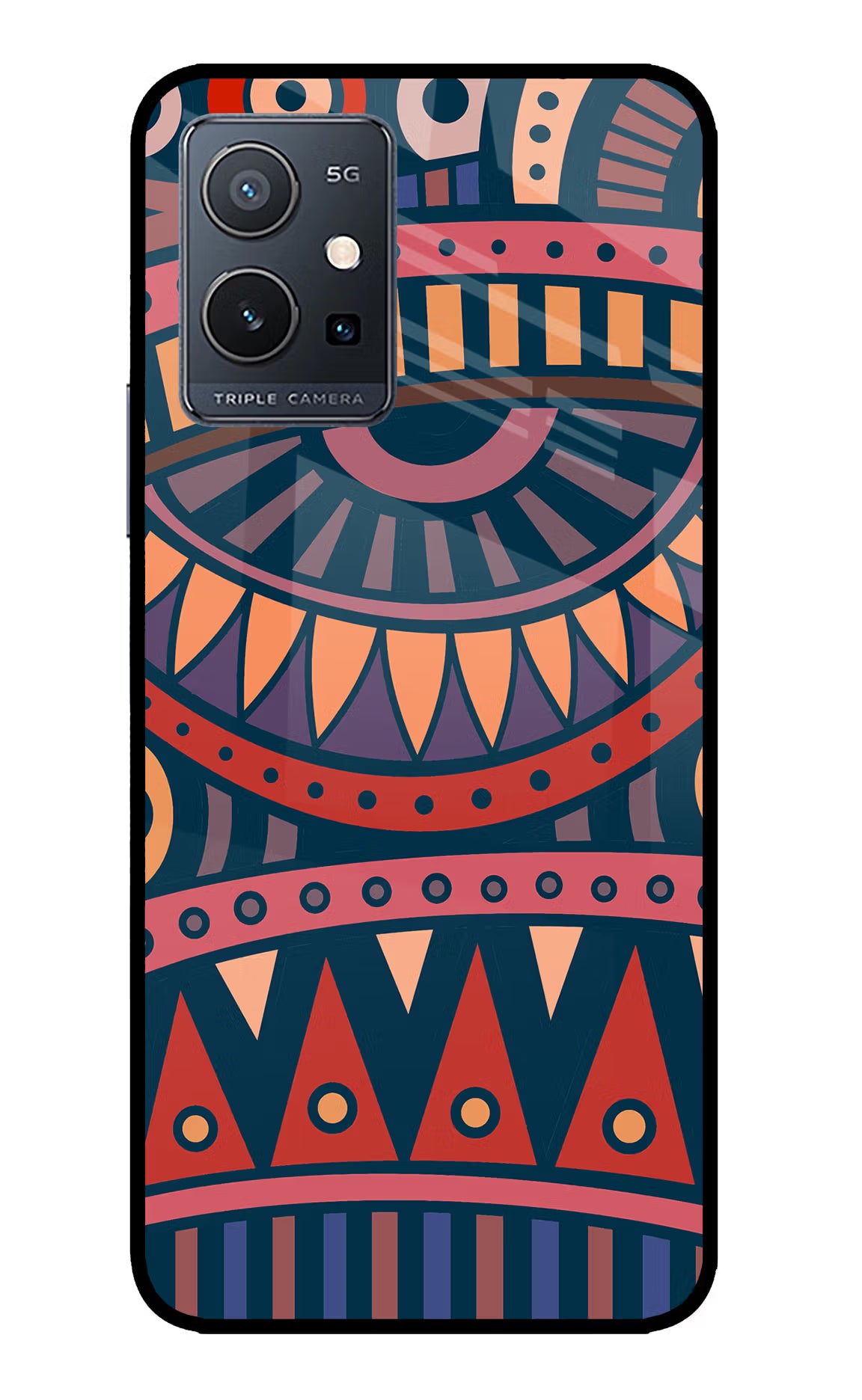 African Culture Design IQOO Z6 5G (not 44W) Glass Case Back Cover by Casekaro
