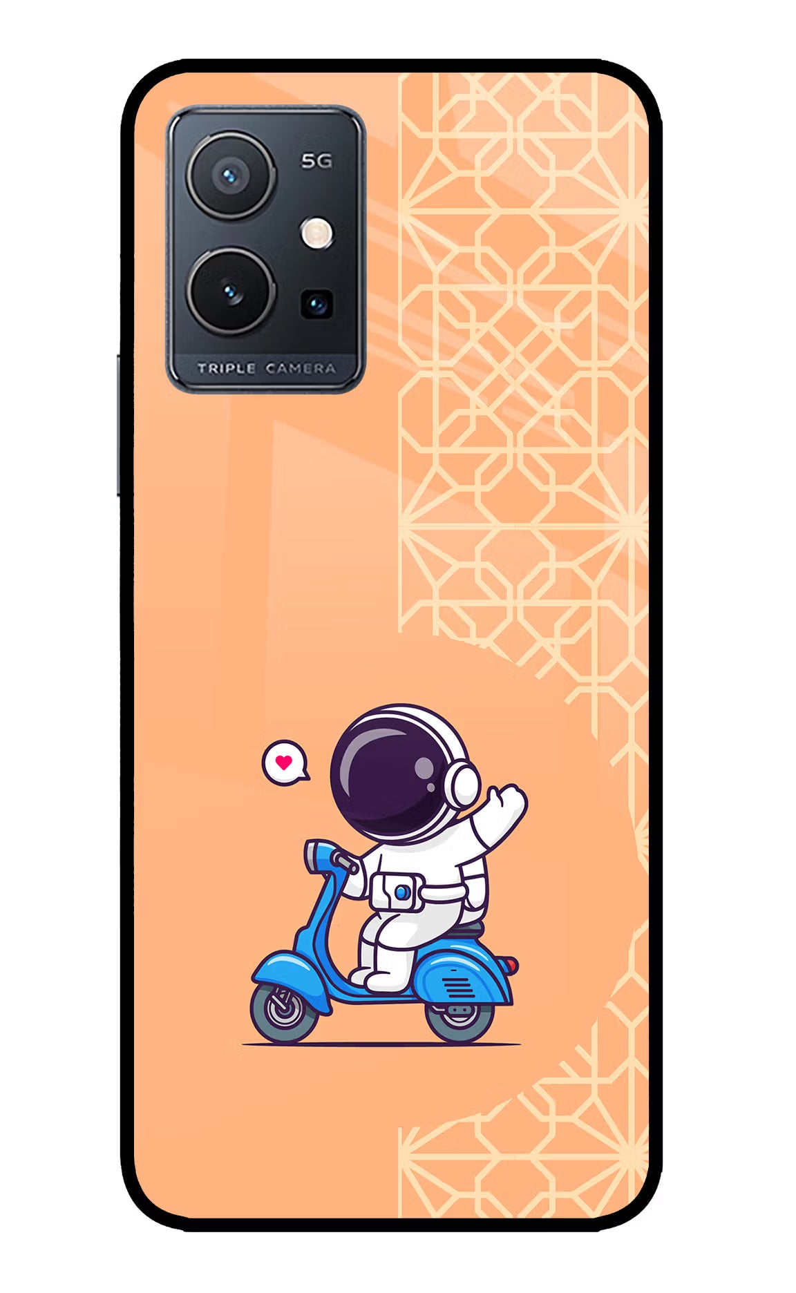 Cute Astronaut Riding IQOO Z6 5G (not 44W) Glass Case