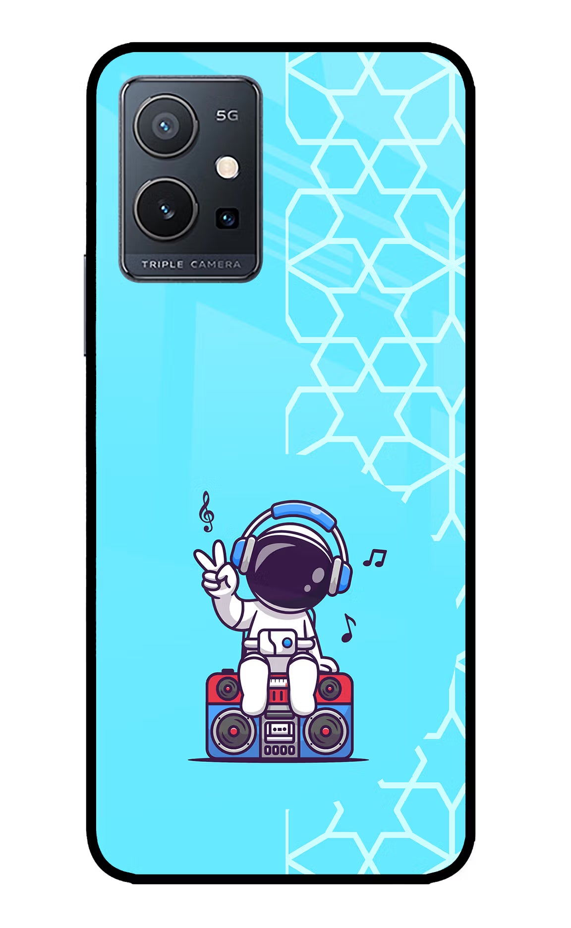 Cute Astronaut Chilling IQOO Z6 5G (not 44W) Glass Case