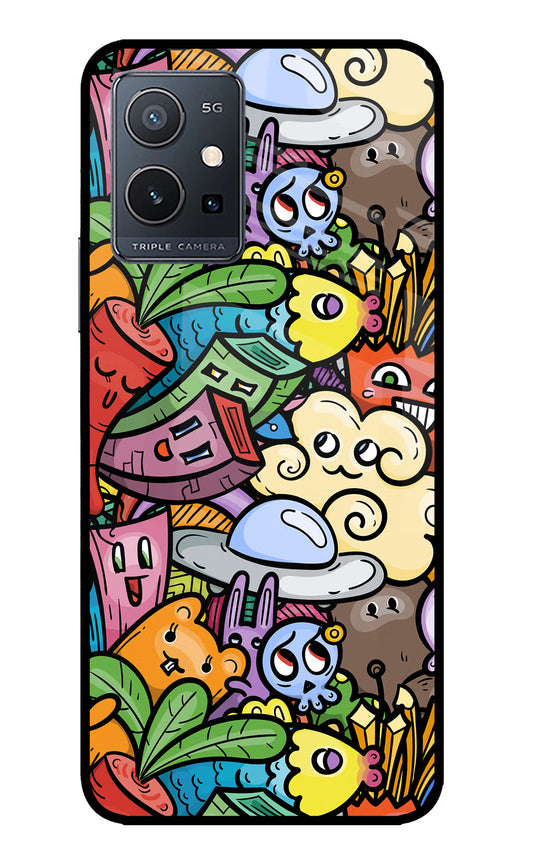 Veggie Doodle IQOO Z6 5G (not 44W) Glass Case