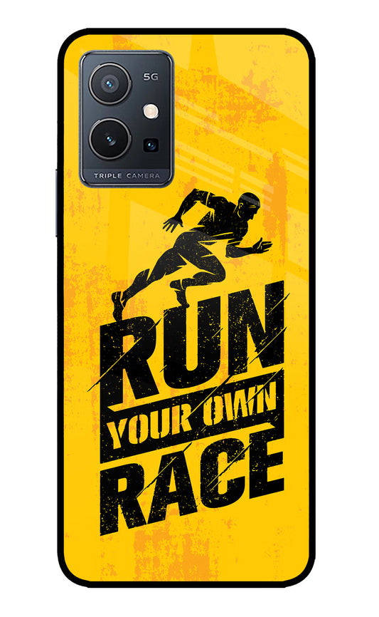 Run Your Own Race IQOO Z6 5G (not 44W) Glass Case