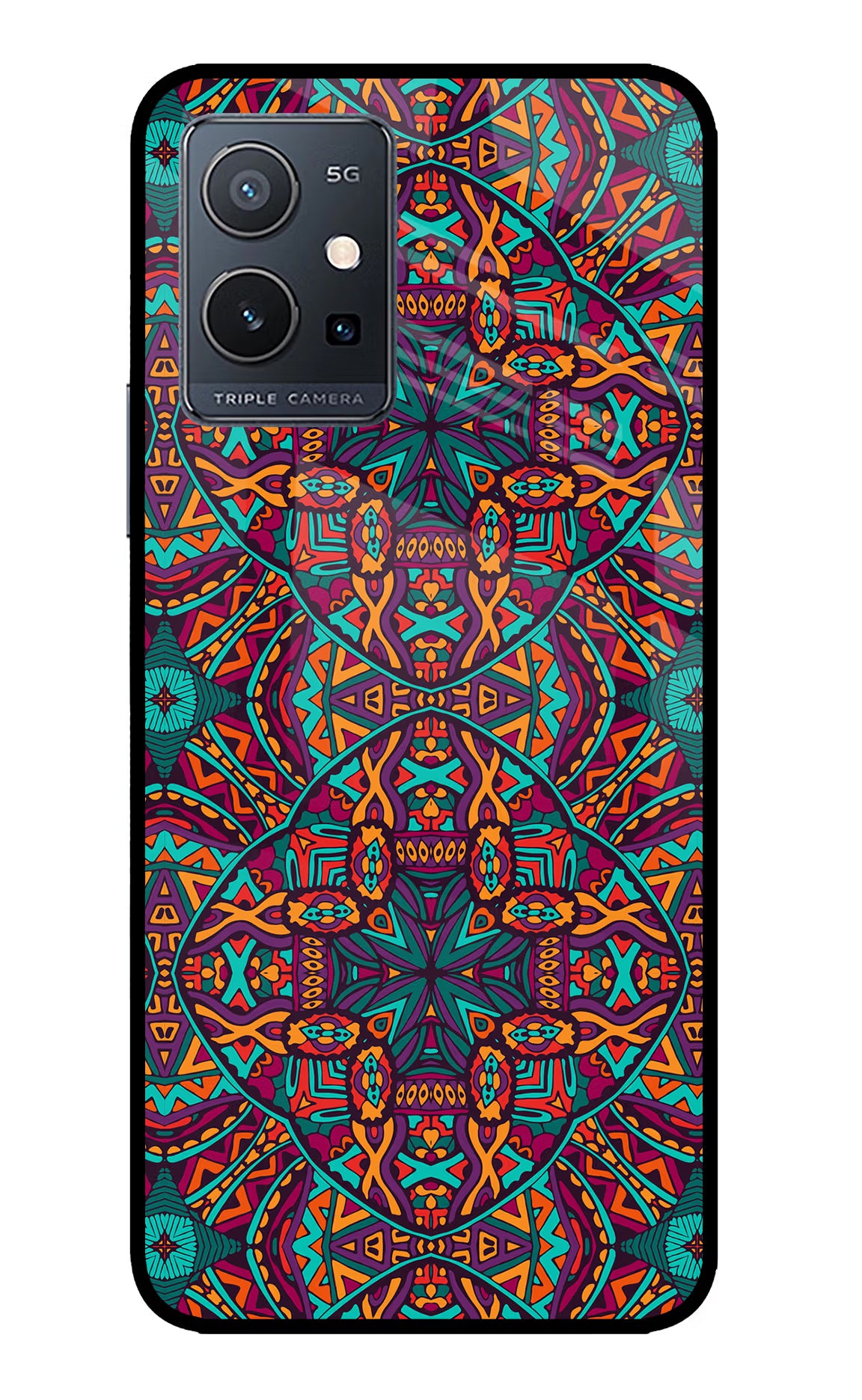 Colour Mandala IQOO Z6 5G (not 44W) Glass Case