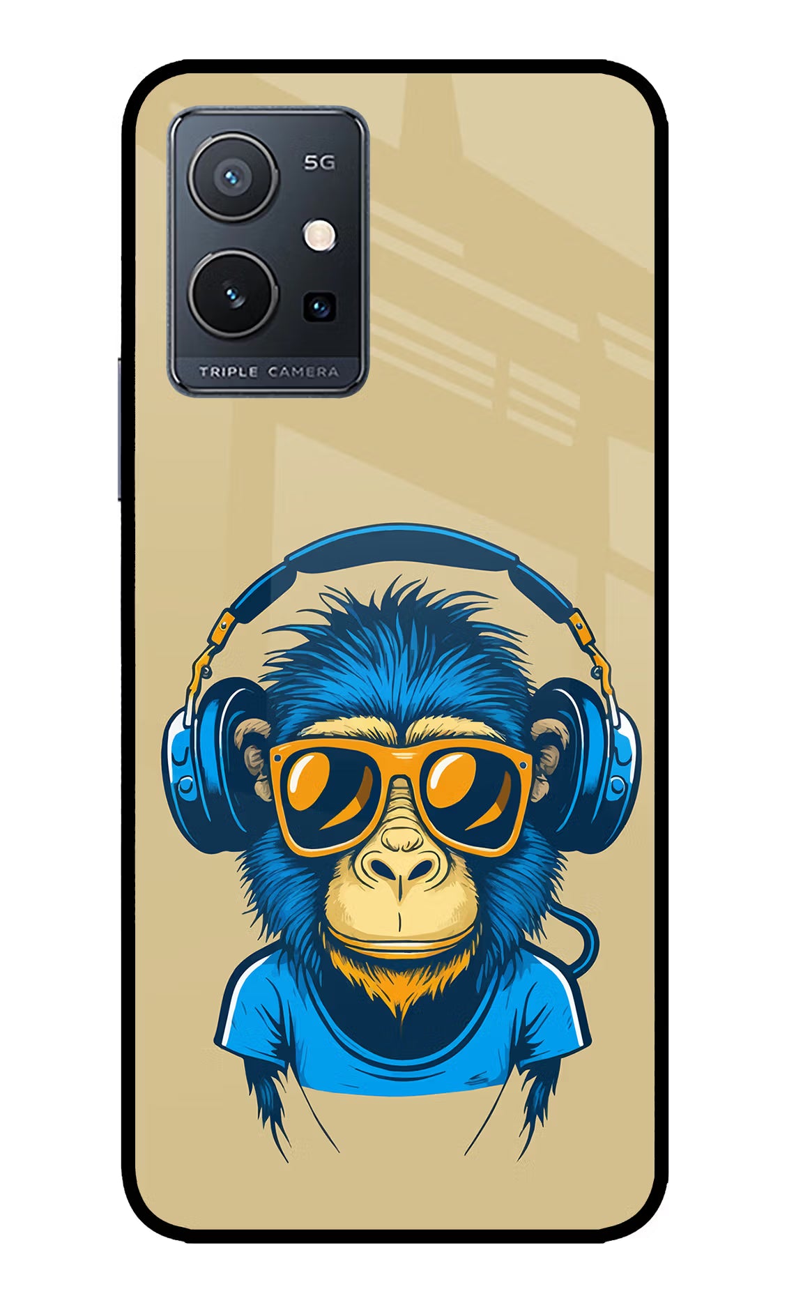 Monkey Headphone IQOO Z6 5G (not 44W) Glass Case