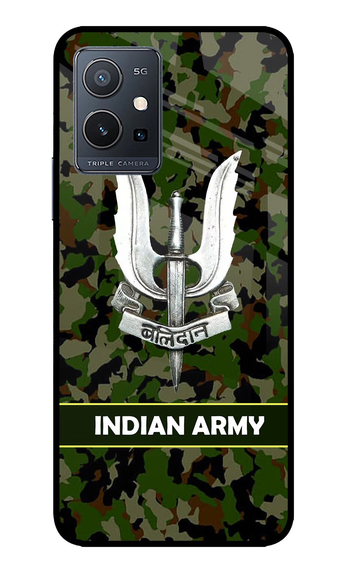 Balidan Indian Logo IQOO Z6 5G (not 44W) Glass Case Back Cover by Casekaro