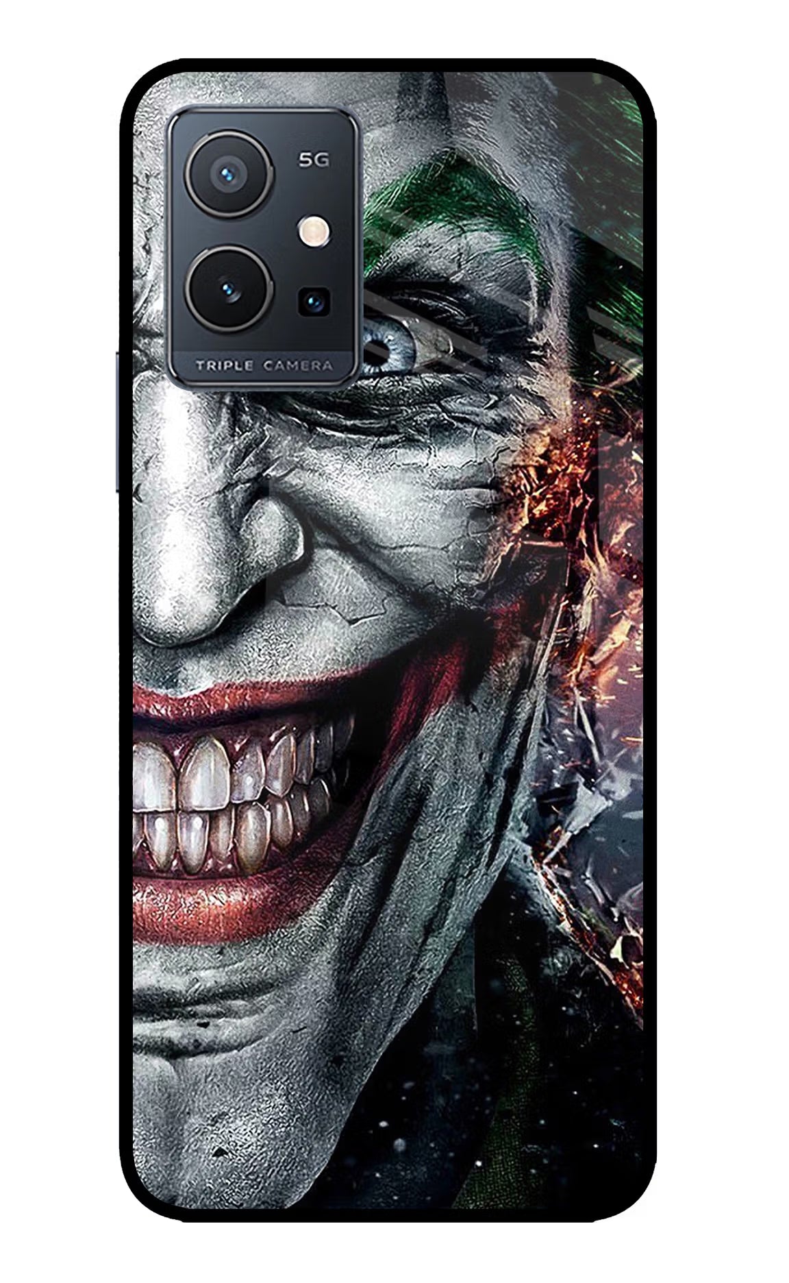 Joker Cam IQOO Z6 5G (not 44W) Glass Case Back Cover by Casekaro