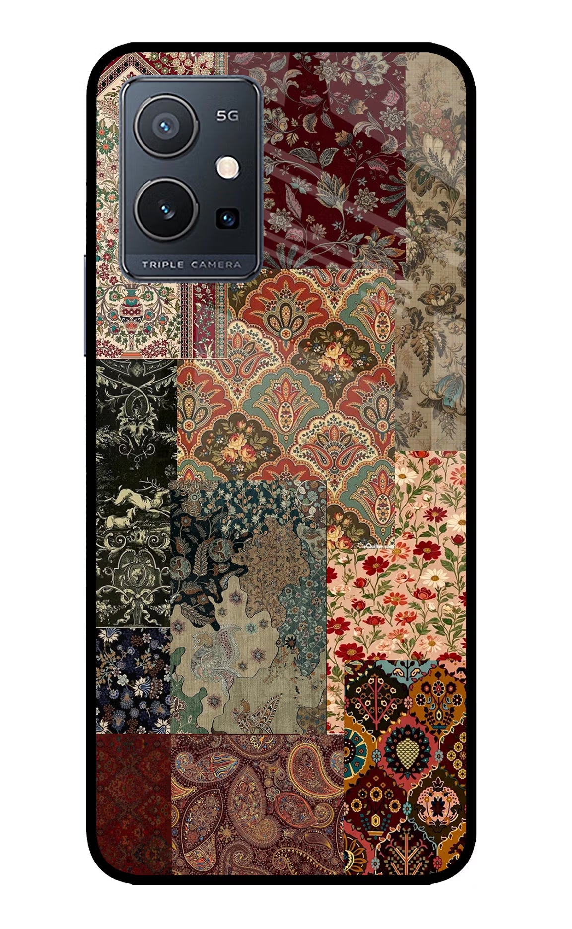 Desi Print IQOO Z6 5G (not 44W) Glass Case Back Cover by Casekaro