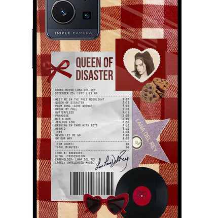 Queen of Disaster IQOO Z6 5G (not 44W) Glass Case