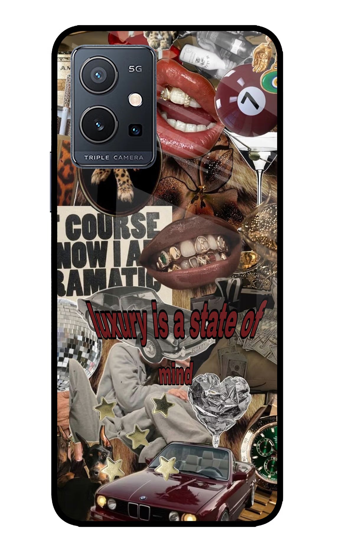 Luxury IQOO Z6 5G (not 44W) Glass Case Back Cover by Casekaro