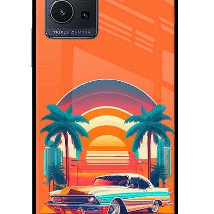Palm Drive 80s IQOO Z6 5G (not 44W) Glass Case
