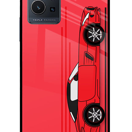 Red Velocity IQOO Z6 5G (not 44W) Glass Case