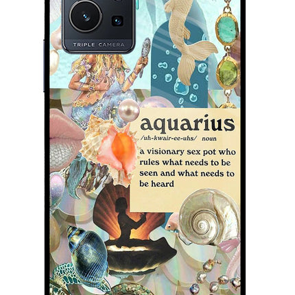 Aquarius Zodiac IQOO Z6 5G (not 44W) Glass Case