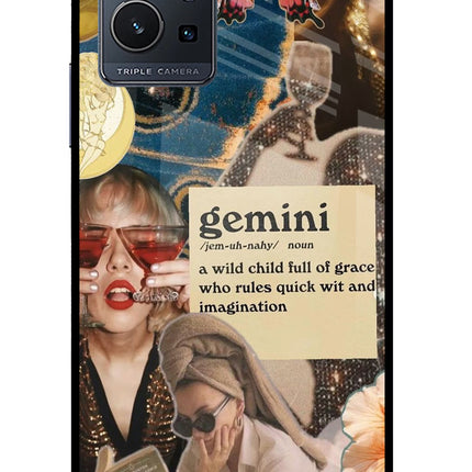 Gemini Zodiac IQOO Z6 5G (not 44W) Glass Case