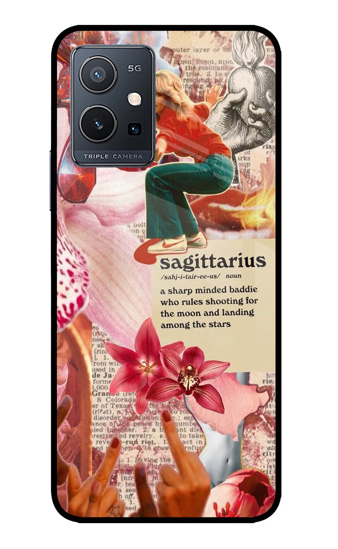 Sagittarius Zodiac IQOO Z6 5G (not 44W) Glass Case Back Cover by Casekaro