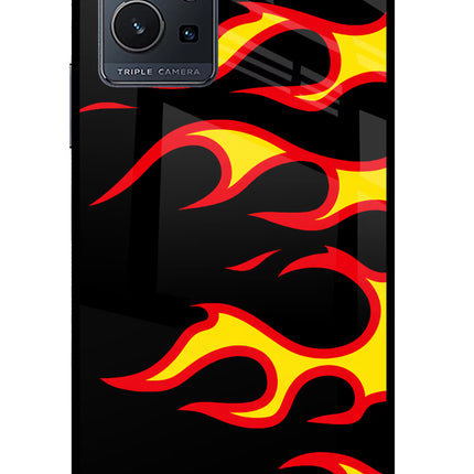 Side Sweep Flames IQOO Z6 5G (not 44W) Glass Case