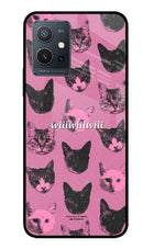 Pink Cats IQOO Z6 5G (not 44W) Glass Case